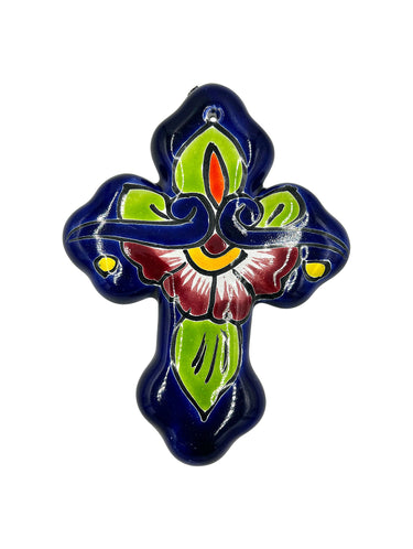 Mexican Talavera Wall Cross 6